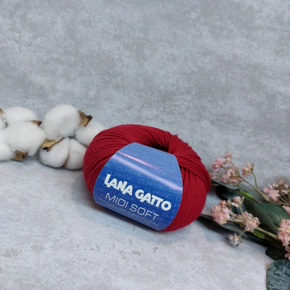 Пряжа для вязания Lana Gatto Midi Soft, Цвет Светло-желтый